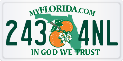 FL license plate 2434NL
