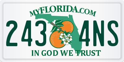 FL license plate 2434NS