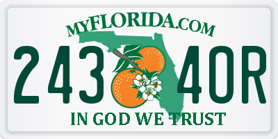 FL license plate 2434OR