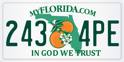 FL license plate 2434PE