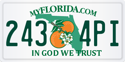 FL license plate 2434PI