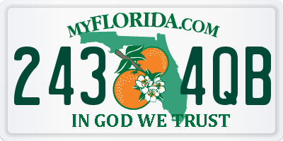 FL license plate 2434QB
