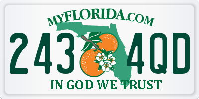 FL license plate 2434QD