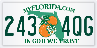 FL license plate 2434QG
