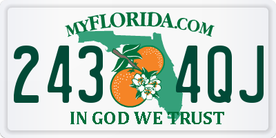 FL license plate 2434QJ