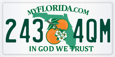 FL license plate 2434QM