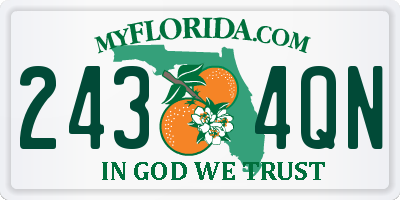 FL license plate 2434QN