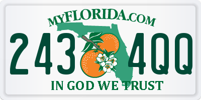 FL license plate 2434QQ