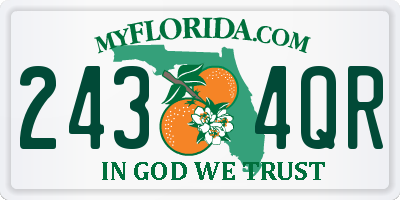 FL license plate 2434QR