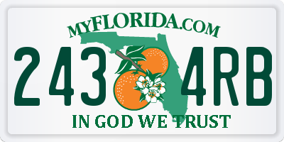 FL license plate 2434RB