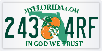 FL license plate 2434RF