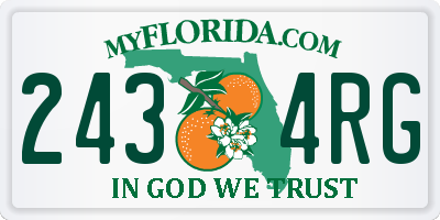 FL license plate 2434RG