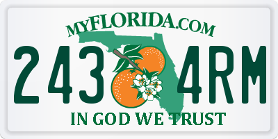 FL license plate 2434RM