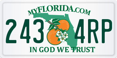 FL license plate 2434RP
