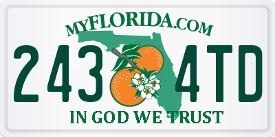 FL license plate 2434TD