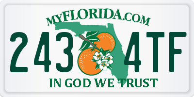 FL license plate 2434TF