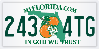 FL license plate 2434TG