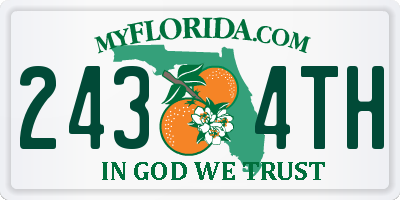 FL license plate 2434TH