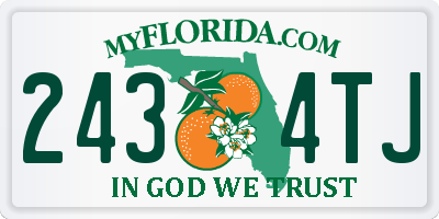 FL license plate 2434TJ