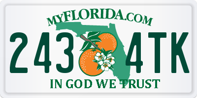 FL license plate 2434TK