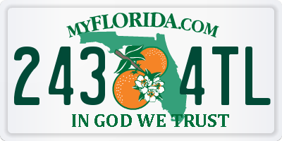 FL license plate 2434TL