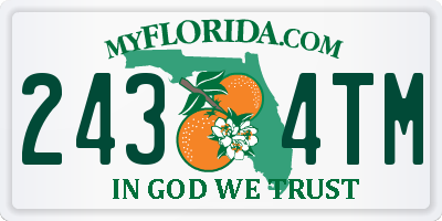 FL license plate 2434TM