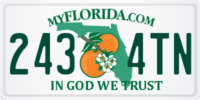 FL license plate 2434TN