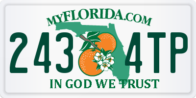 FL license plate 2434TP