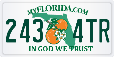 FL license plate 2434TR