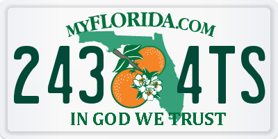 FL license plate 2434TS