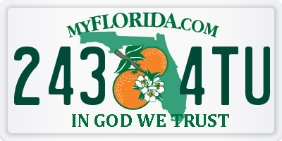 FL license plate 2434TU