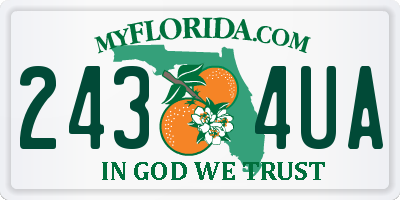 FL license plate 2434UA