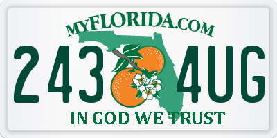 FL license plate 2434UG