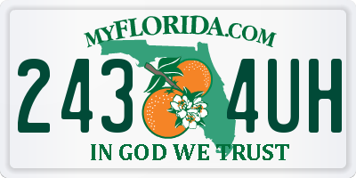 FL license plate 2434UH