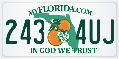 FL license plate 2434UJ