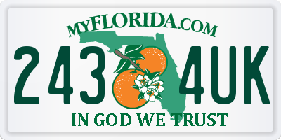FL license plate 2434UK