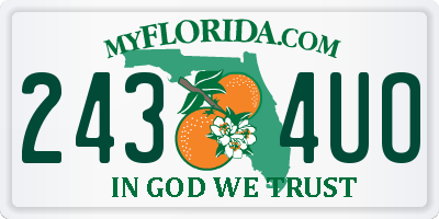 FL license plate 2434UO