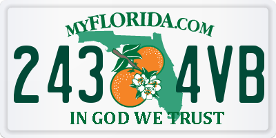 FL license plate 2434VB