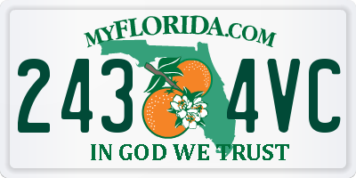 FL license plate 2434VC