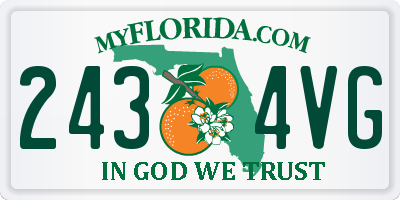 FL license plate 2434VG