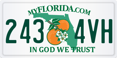 FL license plate 2434VH