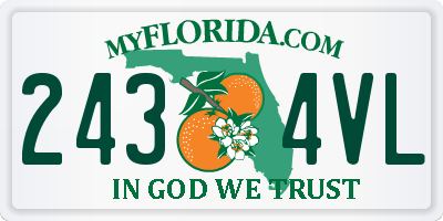 FL license plate 2434VL