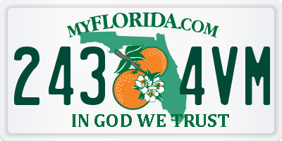 FL license plate 2434VM