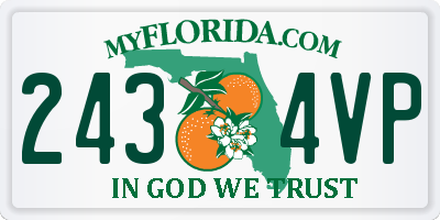 FL license plate 2434VP