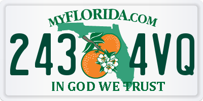 FL license plate 2434VQ