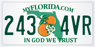 FL license plate 2434VR