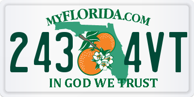 FL license plate 2434VT