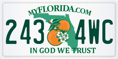 FL license plate 2434WC