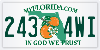 FL license plate 2434WI