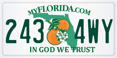 FL license plate 2434WY